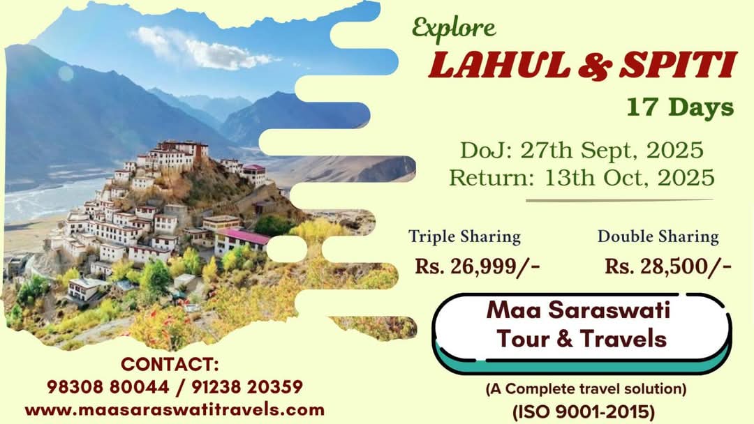 🌈 *HEAVEN ON EARTH*🌈   **KINNAUR KALPA LAHUL SPITI CHANDRATAL With SHIMLA MANALI* 