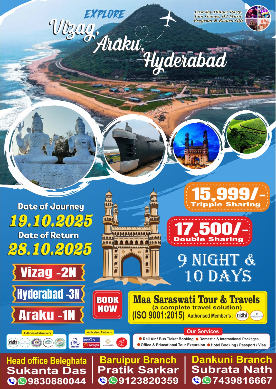 VIZAK ARAKU HYDERABAD FESTIVAL Package